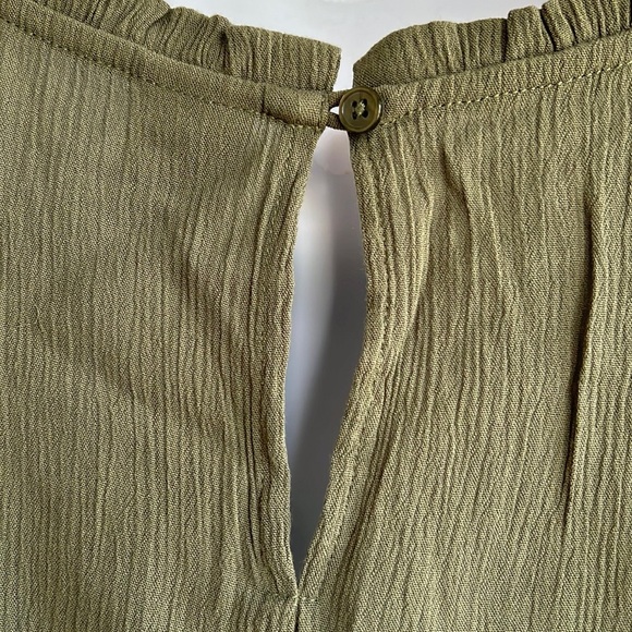 Time and Tru Embroidered Floral Bell Long Sleeve Olive Blouse Size S (4-… - Picture 10 of 16